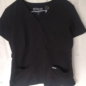 Grey's anatomy black scrub top